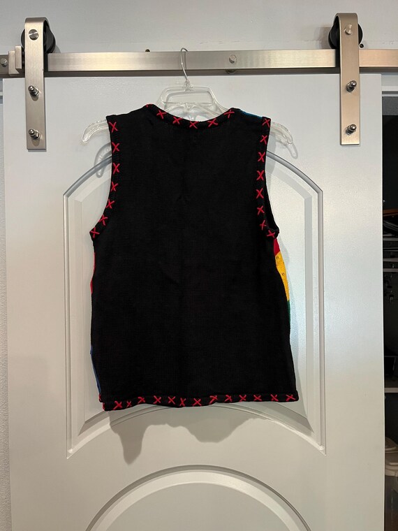 Vintage Basic Editions Holiday patchwork sequin S… - image 6