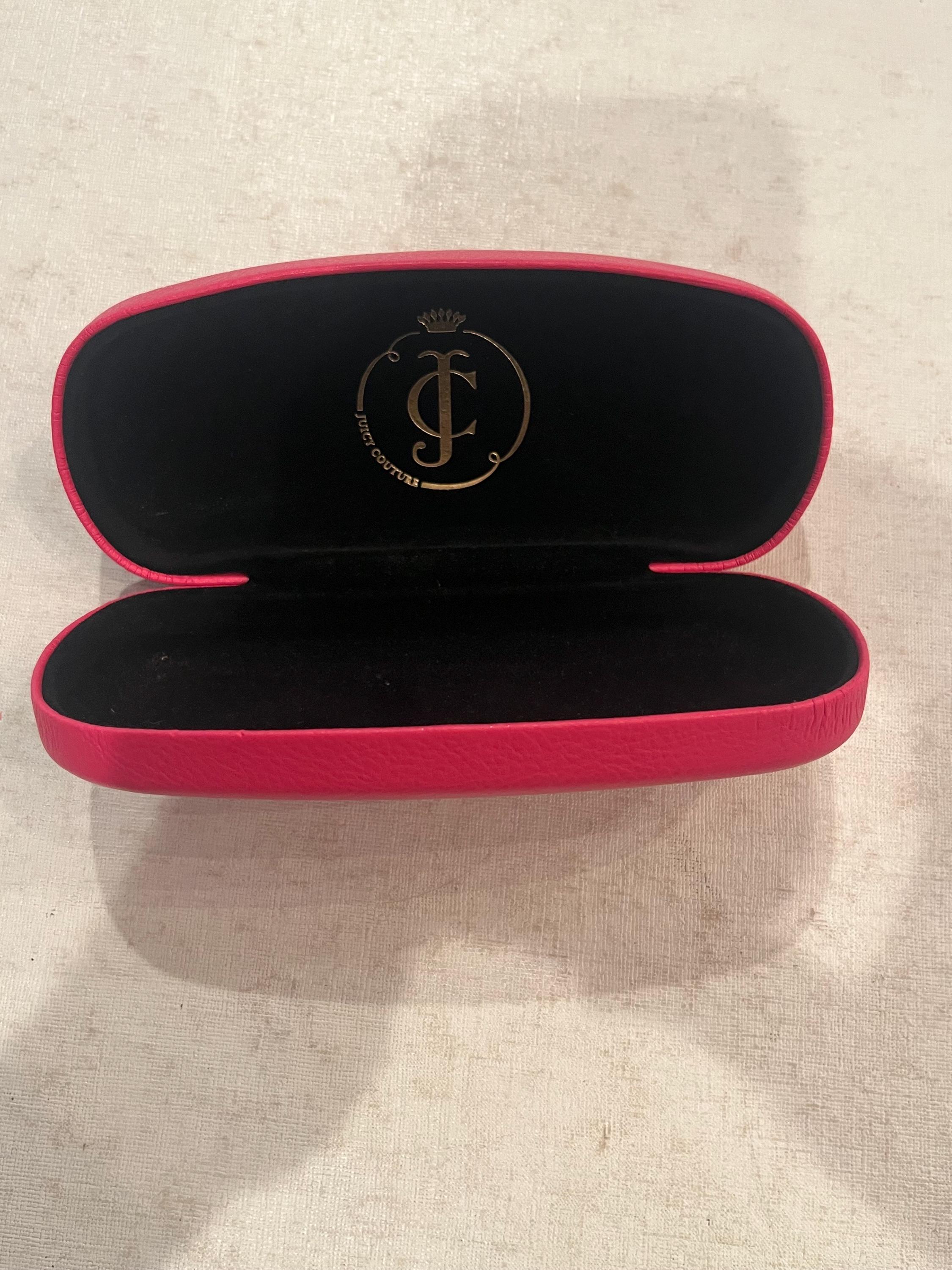 Juicy Couture Black Sunglasses with Vibrant Pink Case Juicy Couture Pink Eyeglass Cases & Storage Sunglasses for  main image 2