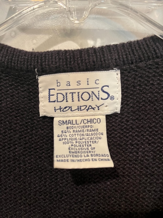 Vintage Basic Editions Holiday patchwork sequin S… - image 2