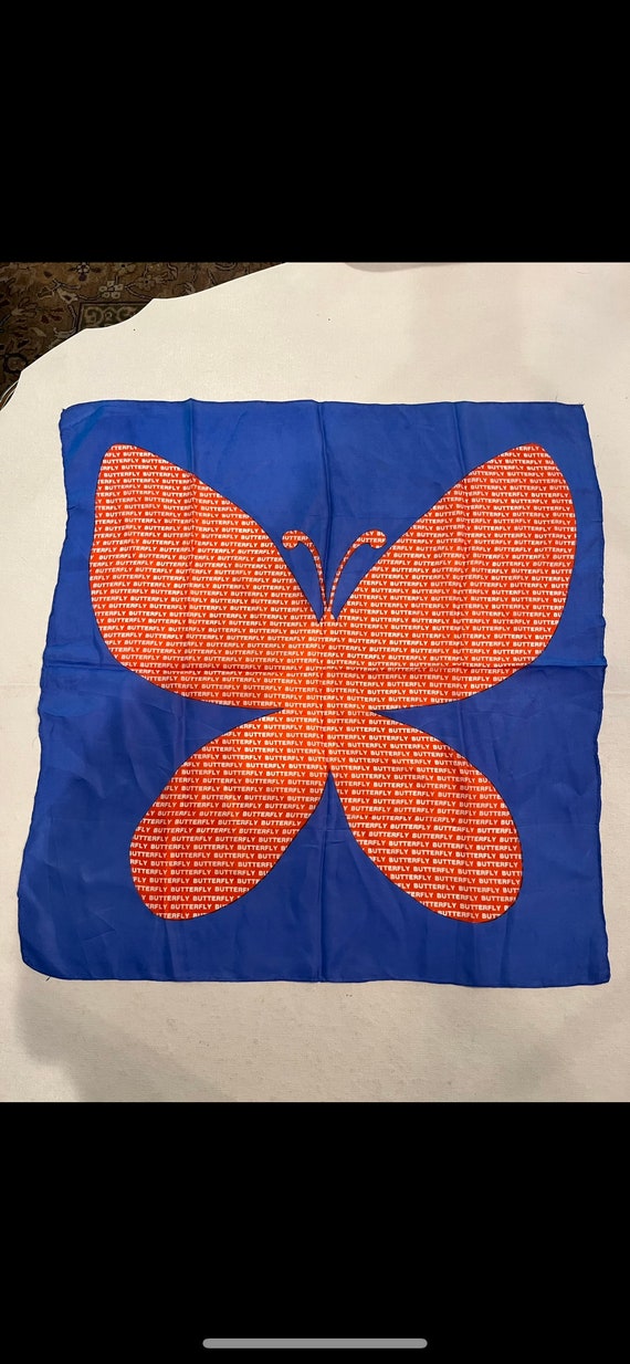 Vintage bright blue and orange “Butterfly” butterf
