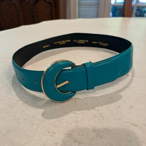90s Green Leather Liz Claiborne Belt s-l400.jpg main image 3