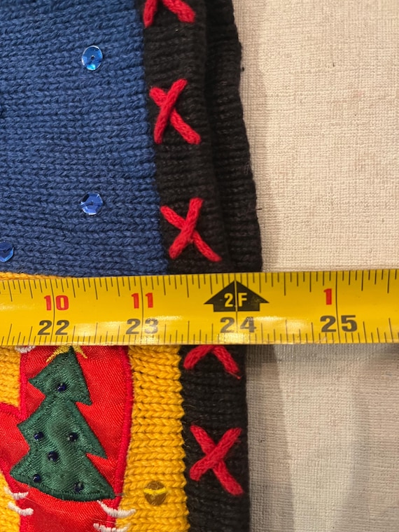 Vintage Basic Editions Holiday patchwork sequin S… - image 8
