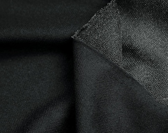 Wefab Woven Knitted Fusible Interlining interfacing Fabric, Black and White, 61" Wide, Sold by the Yard