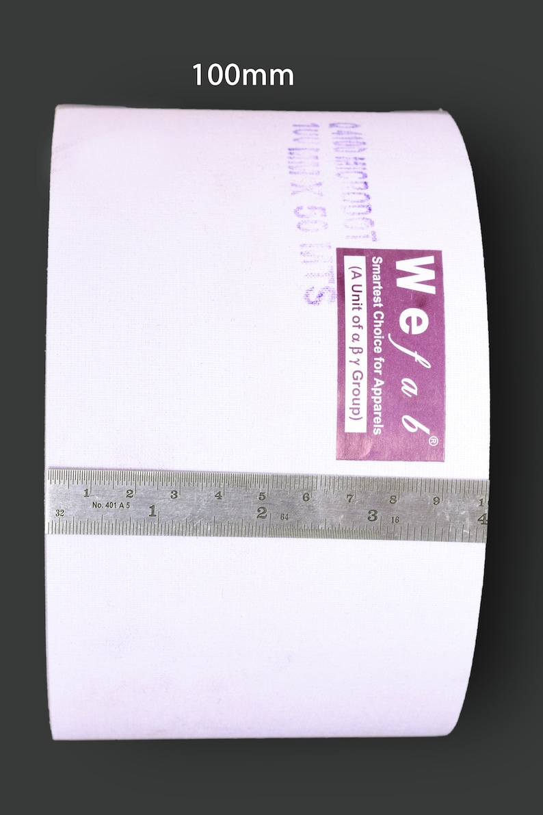 Wefab Iron On Interfacing Stiff Finish Fusible Interlining 50 Yards Long Roll Form 180 GSM 100/% Cotton Fabric for Crafts /& Sewing Purpose