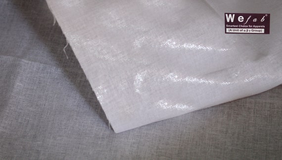Wefab Iron On Interfacing Stiff Finish Fusible Interlining 50 Yards Long Roll Form 180 GSM 100/% Cotton Fabric for Crafts /& Sewing Purpose