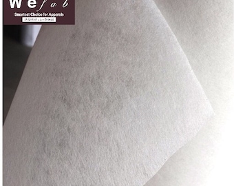 Wefab Iron en la interfaz 10 yardas x 100 cm Fusible Soft Finish Bordado Estabilizador 50 GSM Tela no tejida para manualidades y costura
