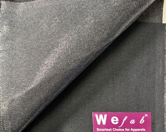 Wefab Iron on Interfacing  Black Fusible Interlining 100% Cotton Fabric  100cm Wide for Crafts, Project