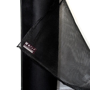 May include: A roll of black tulle fabric with a label that reads "Web's Smartest Choice for Apparel 1A Unit of a 9'x7' Gross!"