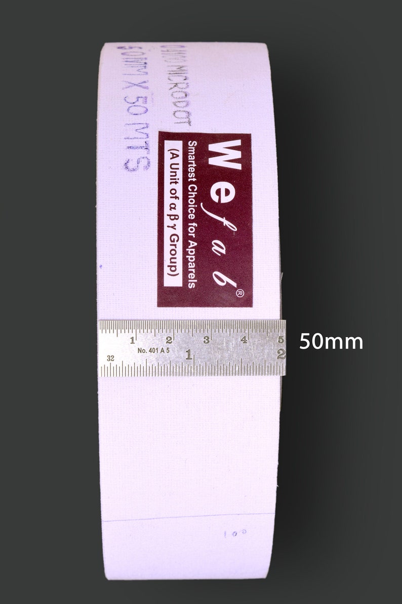 Wefab Iron On Interfacing Stiff Finish Fusible Interlining 50 Yards Long Roll Form 180 GSM 100/% Cotton Fabric for Crafts /& Sewing Purpose