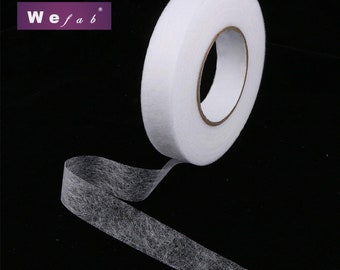 Wefab Iron on Interfacing Double Sided Fusible Fabric Roll Interlining  20mm Wide 100 yards Long Sewing Accessory Hem Tape