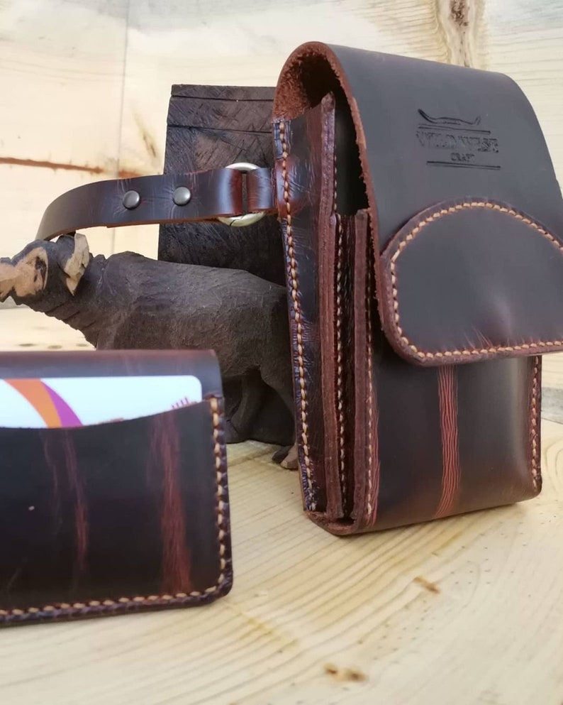 Personalised Leather Bag Adjustable Cross Body Bag Hand Stitched Bag within Minimalist Card Holder For Men Wallet Detachable Straps