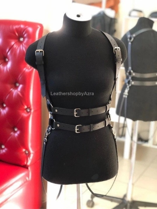 Leather Harness Top 