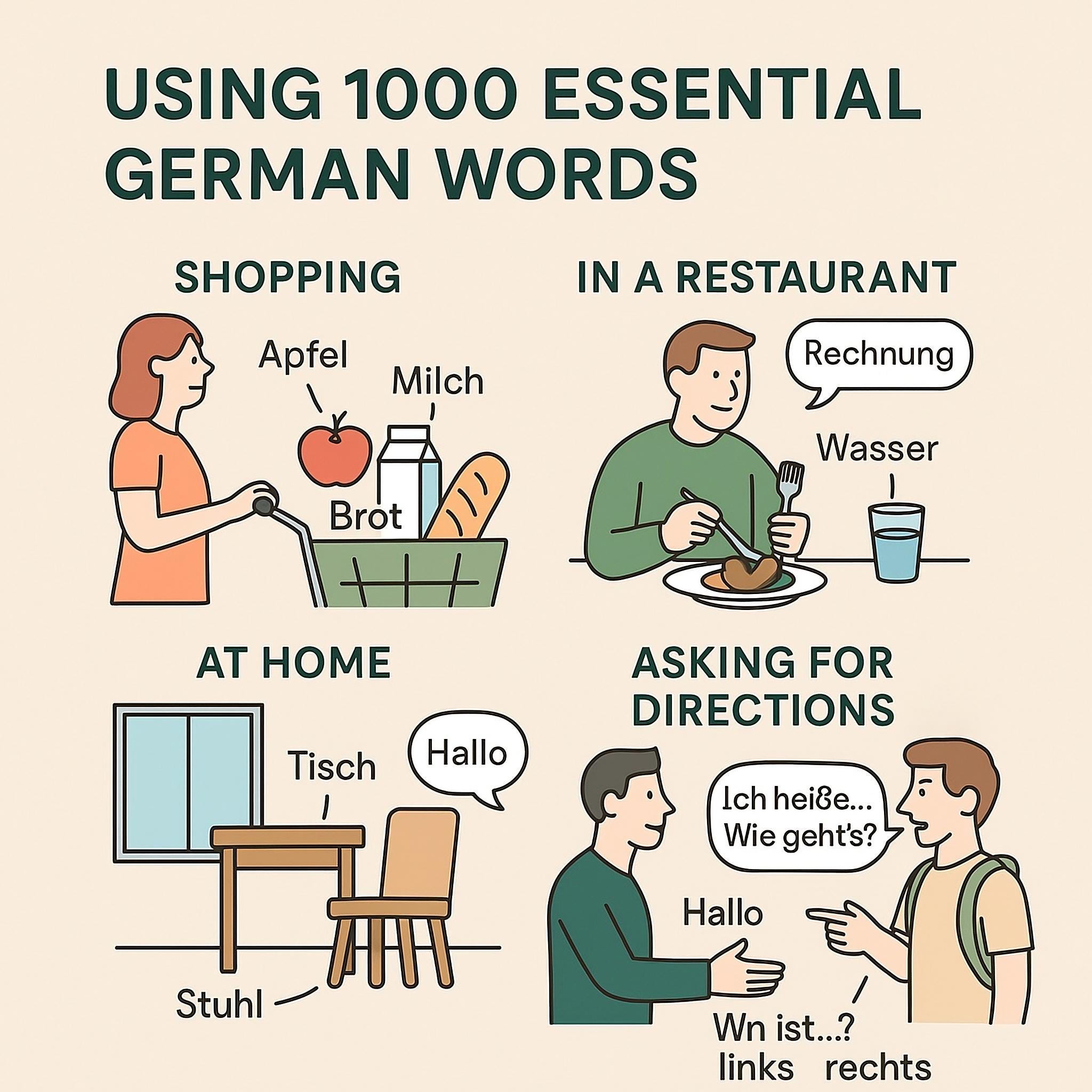 Random German 1000 Most Common German Words – Frequency Vocabulary PDF | Essential ...