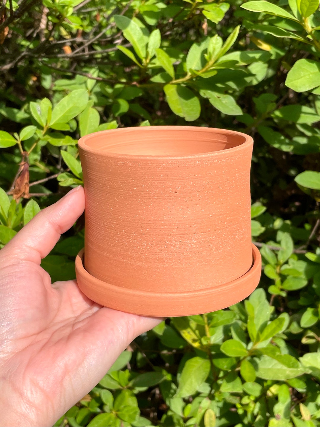 Handmade Terracotta Planter and Saucer Set Handmade Etsy