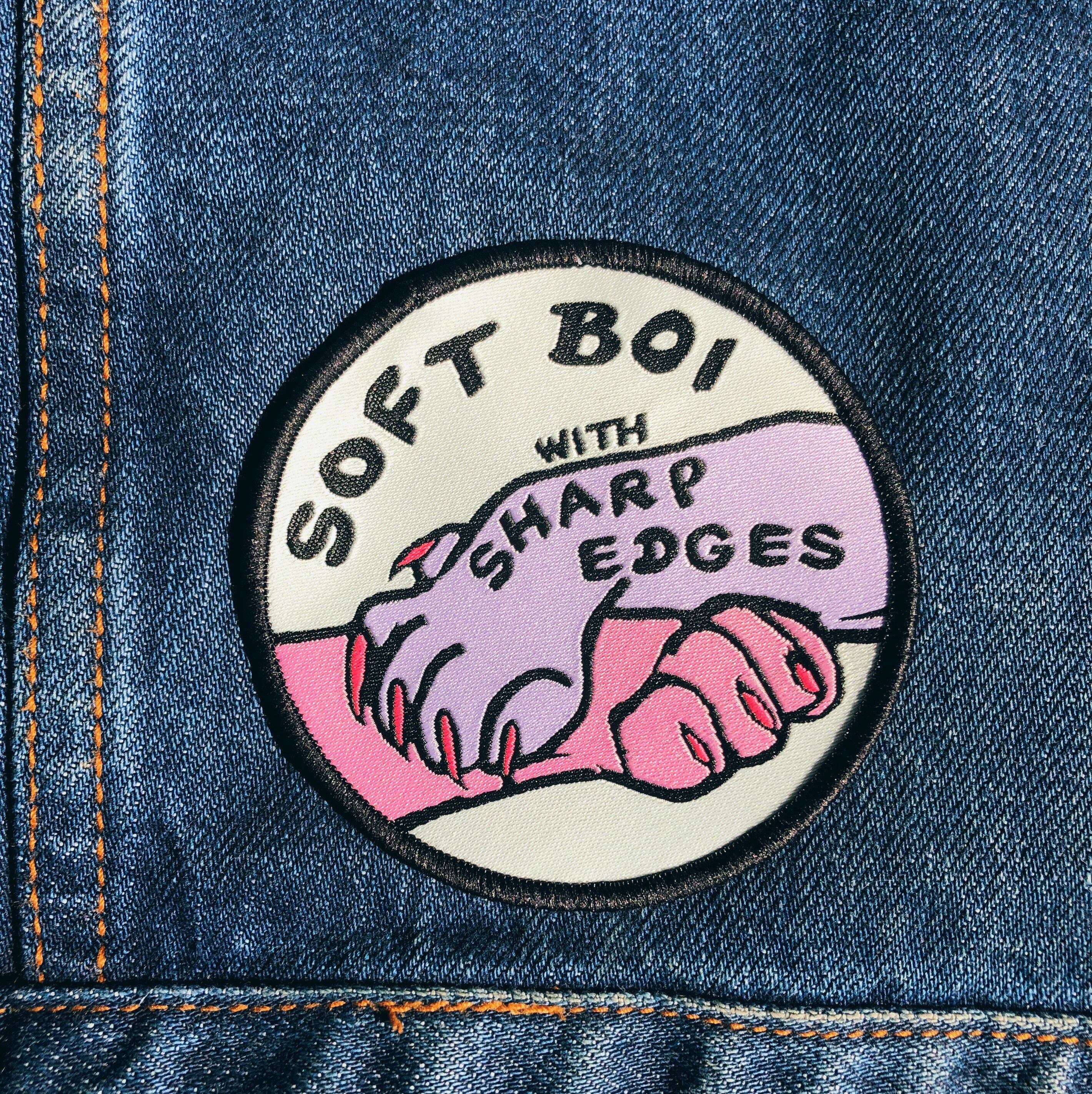Queer LGBTQ+ Patch "Soft Boi with Sharp Edges"
