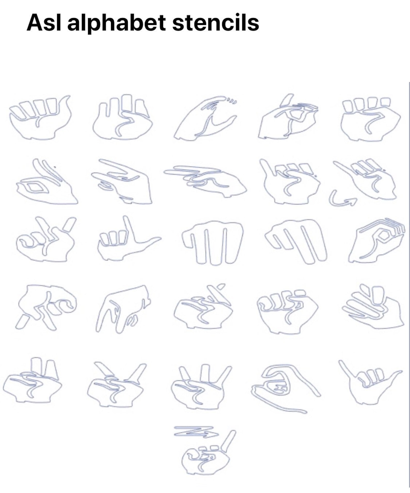 Sign Language Alphabet Stencil Stencils Pinterest Sig vrogue.co