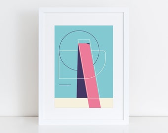 Art Print POOL, Fine Art Giclée Poster, Illustration Print, Modern Wall Art, Minimalism, Poster, Abstract