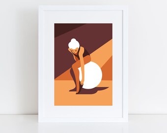 Art Print BALLET, Fine Art Giclée Print, Illustration Print, Modern Wall Art, Wallart, Poster, Dancing