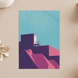 Ansichtkaart HOUSES OF BROOKLYN, New York, Brooklyn, architectuur, briefpapier, A6 print, envelop