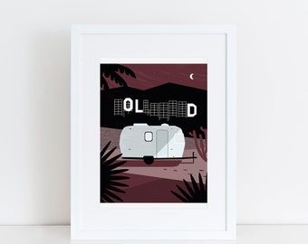 Art Print: Hollywood / Fine Art Giclée Poster / Illustration Print / Modern Wall Art / Minimalism / Posters