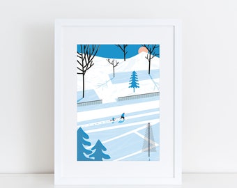 Art Print HEIMWEG, Fine Art Giclée Print, Illustration Print, Modern Wall Art, Wallart, Poster, Christmas