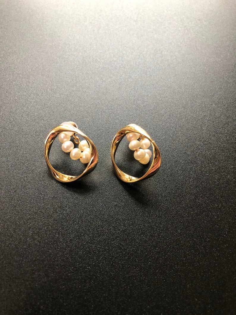 Wedding Earrings Bridesmaid Earrings Pearl Studs Minimalist Earring Multiple usage pearl Earrings