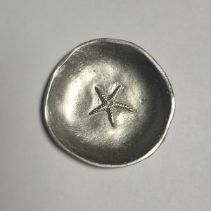 Starfish Pewter Trinket Dish, Beach Wedding Favor