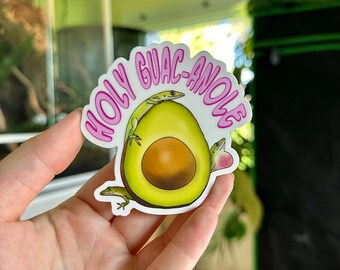 Holy Guacanole / Green Anole Matte Sticker