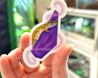 Gemstone Reptile Keeper Stickers / Leopard Gecko