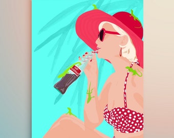 Beach Bum Anole Print