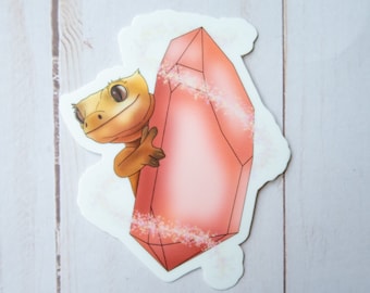 Gemstone Reptile Keeper Stickers / Crested Gecko