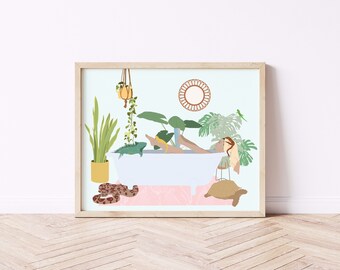 Reptile Mom Bathroom Print