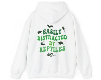 Easily Distracted By Reptiles // Unisex Heavy Blend™ Hooded Sweatshirt