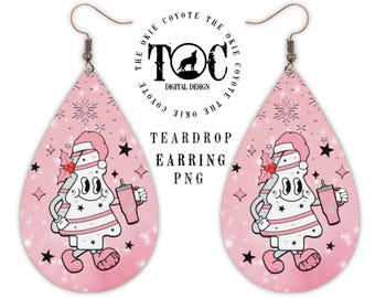 Teardrop Earring Template, PNG, Digital Download, Sublimation Design