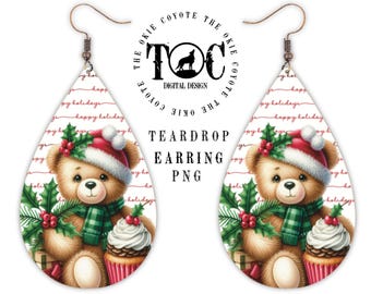 Druppeloorbel sublimatiesjabloon | Digitale download, png-bestand | Afdrukbare oorbellen | DIY-sieraden maken