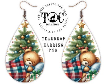 Druppeloorbel sublimatiesjabloon | Digitale download, png-bestand | Afdrukbare oorbellen | DIY-sieraden maken