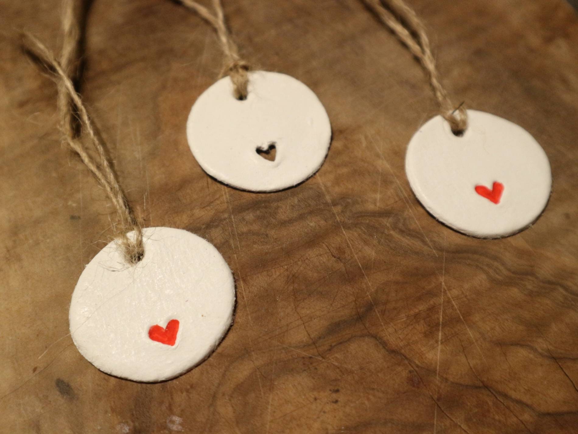 Personlised Handmade ceramic heart Hanging Clay Heart Etsy