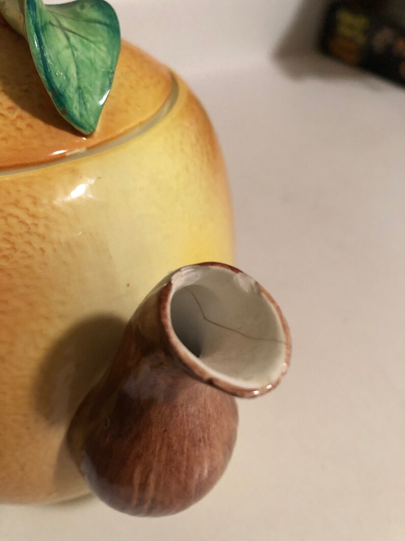 Vintage ESD Japan Orange Teapot Etsy