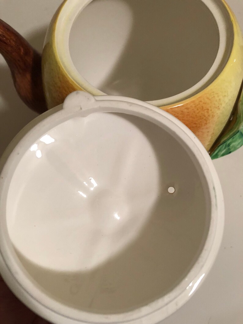 Vintage ESD Japan Orange Teapot Etsy