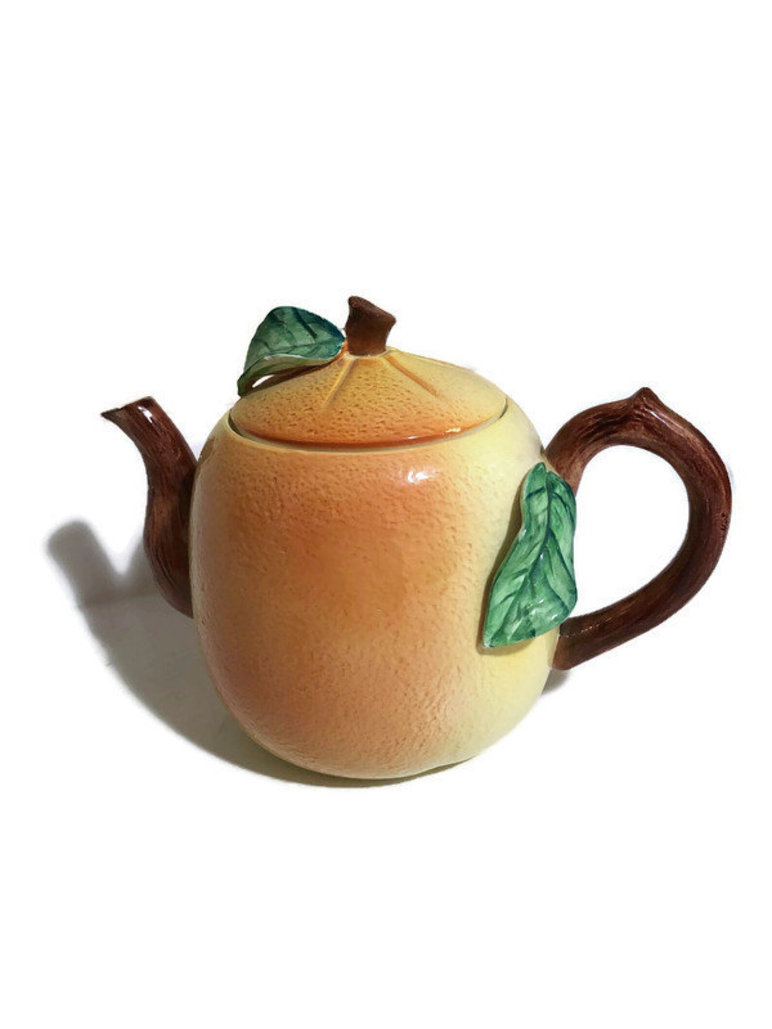 Vintage ESD Japan Orange Teapot Etsy