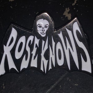 Rose Knows Glow in the Dark Enamel Pin
