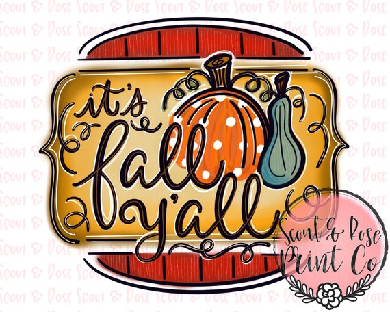 Download Fall Y All Pumpkin Pumpkin Png Sublimation Design Fall Etsy PSD Mockup Templates