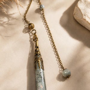 Grey Moonstone Protection Pendulum