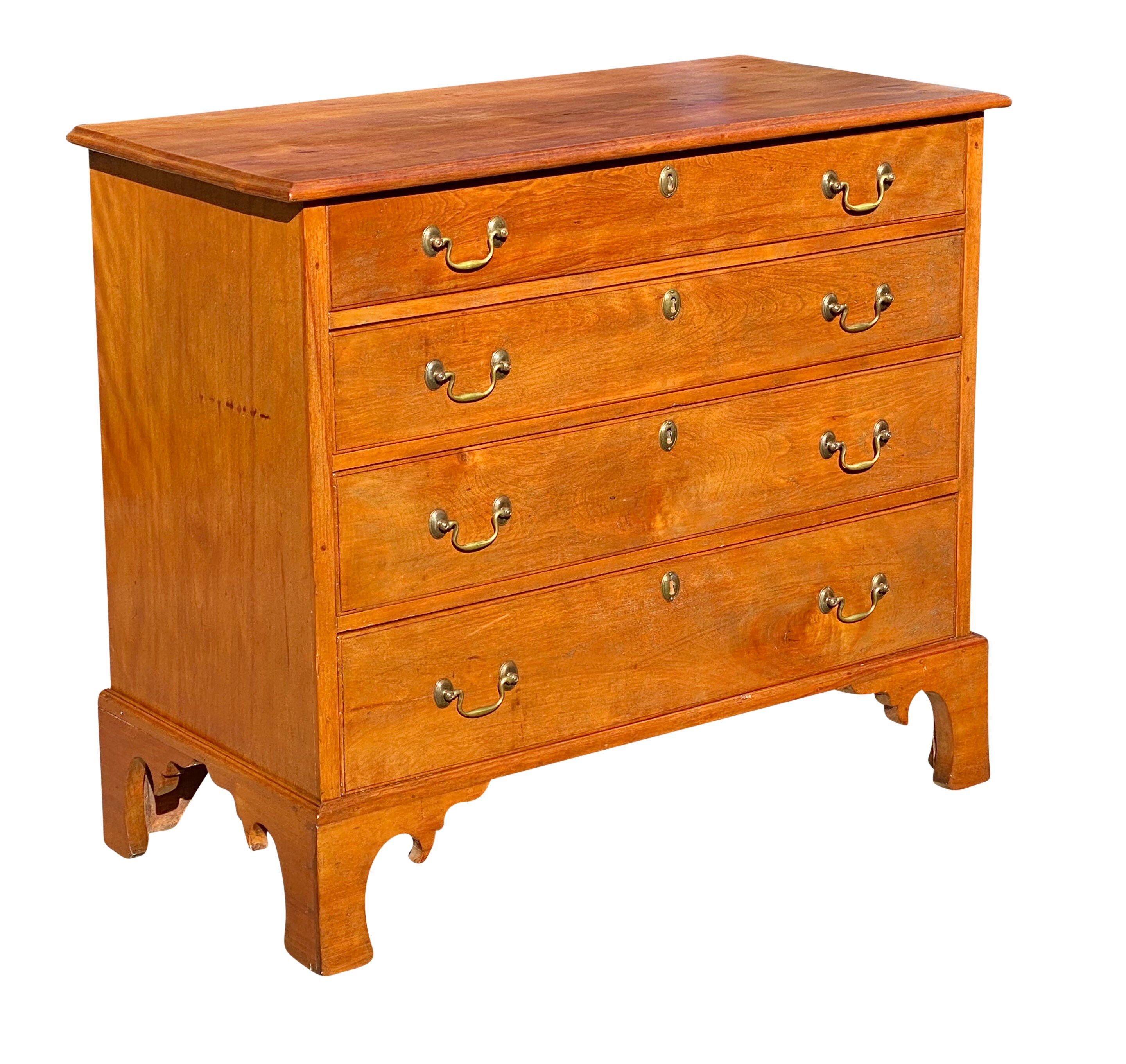 Antique New Hampshire Chippendale Flame Birch Chest of Drawers Etsy