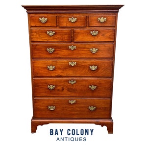 Antique Pennsylvania Walnut Chippendale Tall Chest Of Drawers / Dresser