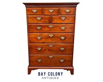 Antique Pennsylvania Walnut Chippendale Tall Chest Of Drawers / Dresser