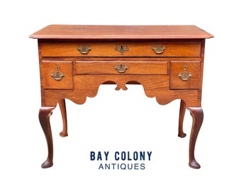 Antique Queen Anne Period Mahogany Lowboy / Dressing Table - Delaware River Valley