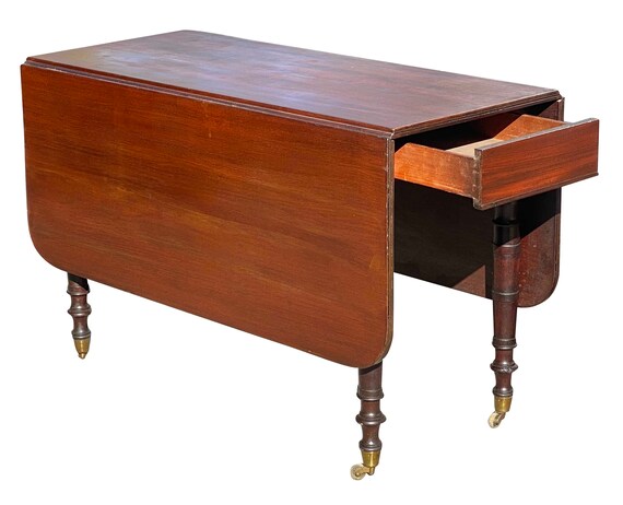 Antique cherry drop leaf table deals