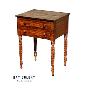 Antique Mahogany & Rosewood Worktable / Nightstand