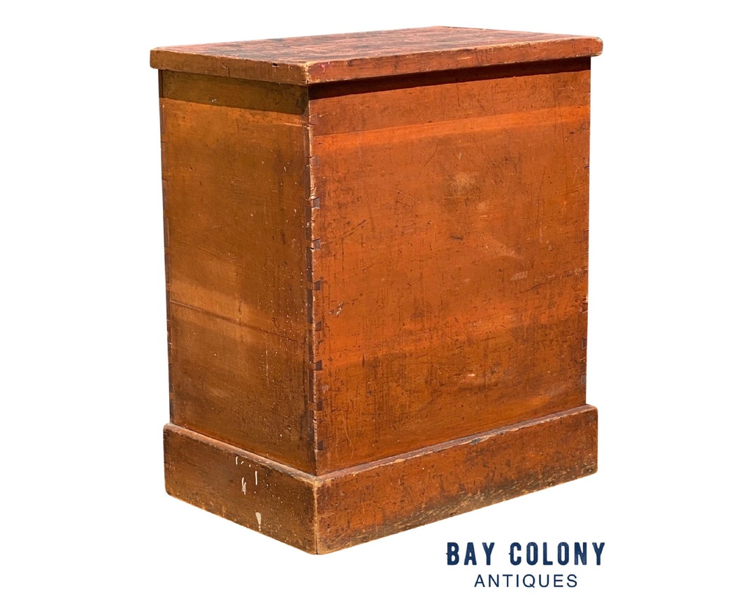 Antique Country Primitive Pine Grain Bin / Lift Top Chest Etsy